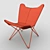 Classic Butterfly Chair in Stylish Cowhide 3D model small image 3