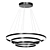 Sleek 32" Triple Ring LED Pendant 3D model small image 2