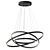 Sleek 32" Triple Ring LED Pendant 3D model small image 3