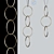 Brass Ring Vertical Pendant Light 3D model small image 1