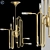 Sleek Elegance: Milano Chandelier 3D model small image 1