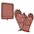 Durable Kitchen Gloves: Protect, Cook & Clean 3D model small image 3