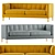 Vienna Sofa: Luxurious Comfort in Yellow & Grey 3D model small image 1
