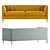 Vienna Sofa: Luxurious Comfort in Yellow & Grey 3D model small image 2