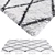 Luxury Quattro Bone Gray Rug 3D model small image 1