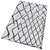 Luxury Quattro Bone Gray Rug 3D model small image 2