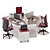 LAS LOGIC Office Workspace: Smart, Stylish, Efficient 3D model small image 1