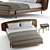 Elegant ERMIONE Bed 3D model small image 2