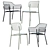 Lyze Collection: Modern Chair + Armchair Set 3D model small image 1