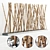 Bamboo Branch Pebble: Textured & Smooth 3D model small image 1