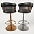 Industrial Swivel Bar Stool 3D model small image 1