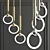 Elegant Brass Ring Light 3D model small image 2