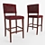 Sleek Copper Bar Stool 3D model small image 1