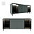 Modern Glass Door Sideboard 3D model small image 1