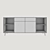 Modern Glass Door Sideboard 3D model small image 3