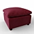 Sleek Charcoal Sectional Sofa 3D model small image 2