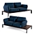 Bamboo Bliss: Two Seats Sofa EMU 3D model small image 1