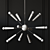 Celestial Glow: Crystorama 12-Light Zodiac Pendant 3D model small image 1