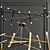 Modern Elegance: Le Pentagone Chandelier 3D model small image 1