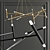 Modern Elegance: Le Pentagone Chandelier 3D model small image 2