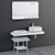 Elegant Novello Bathroom Furniture 3D model small image 2