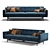 Luxurious Steward Sofa by Laskasas 3D model small image 1