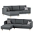 Halley Conner Lounge Sofa - Sleek & Stylish Comfort 3D model small image 2