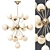 Italian Brass Sputnik Chandelier 3D model small image 1