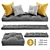 Cozy Corner Seat Pillows Set 3D model small image 1