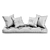 Cozy Corner Seat Pillows Set 3D model small image 2