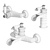 Boheme Vogue Collection: Stylish Mixers for Sink, Bath & Shower 3D model small image 3