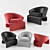 Elegant Minotti Halley Sofa 3D model small image 1