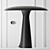 Sleek Shelter Table Lamp - 3 Colors 3D model small image 1