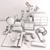 Workspace Essentials Set 3D model small image 3