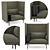 Muuto Outline Highback Work Chair 3D model small image 1