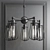 Vintage Industrial Iron Pipe Pendant 3D model small image 1