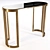 Meroni and Colzani Corder Console: Geometric Elegance with a Touch of Metal 3D model small image 1