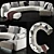 Modern Designer Minotti Daniels Sofa 3 3D model small image 3