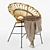 Modern Rattan Lounge Chair 3D model small image 1