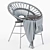 Modern Rattan Lounge Chair 3D model small image 3