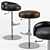 Elegant Plisse Barstool for Stylish Comfort 3D model small image 1