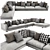 Contemporary Minotti Alexander Sofa 3D model small image 1