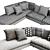 Contemporary Minotti Alexander Sofa 3D model small image 3