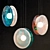 Elegant Glass Orbital Pendant 3D model small image 1