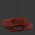 Sleek Ovals Pendant Light 3D model small image 3