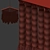 Luxury Brass Pendant with Wood Beads 3D model small image 3