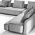 Elegant Modern Bruce Sofa 3D model small image 3