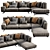 Modern Ditre Italia Dalton Chaise 3D model small image 2
