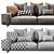 Modern Ditre Italia Dalton Chaise 3D model small image 3