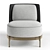 Sleek Tape Minotti Armchair 3D model small image 2